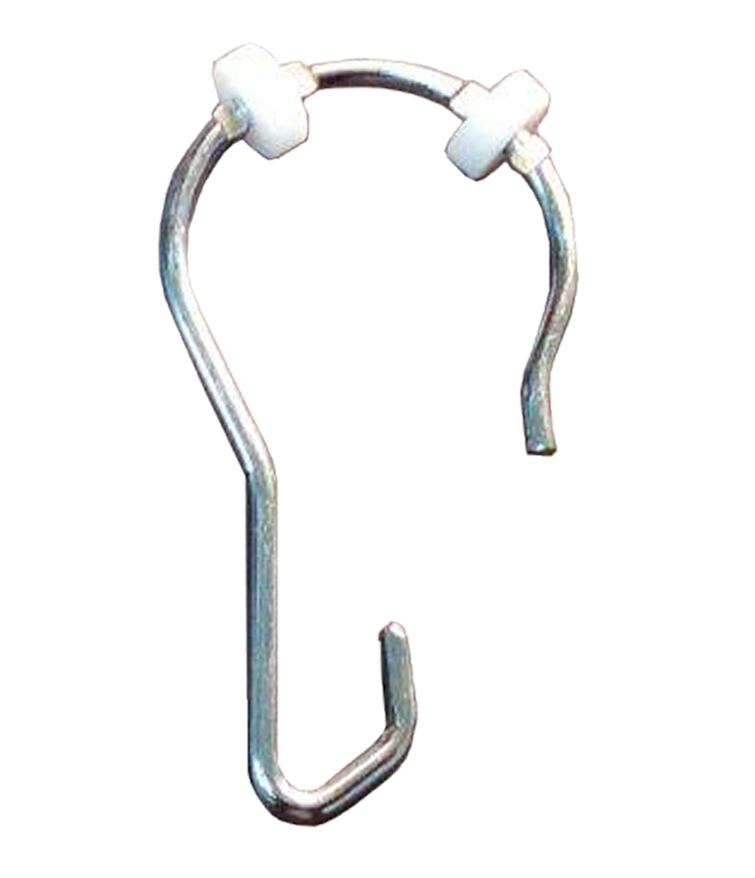 Chrome Plated Curtain Hook with Nylon Rollers - (Model #: 100chnr)-image