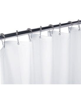 White Vinyl Shower Curtain with Grommets - (Model #: 100sc-42x72) main image
