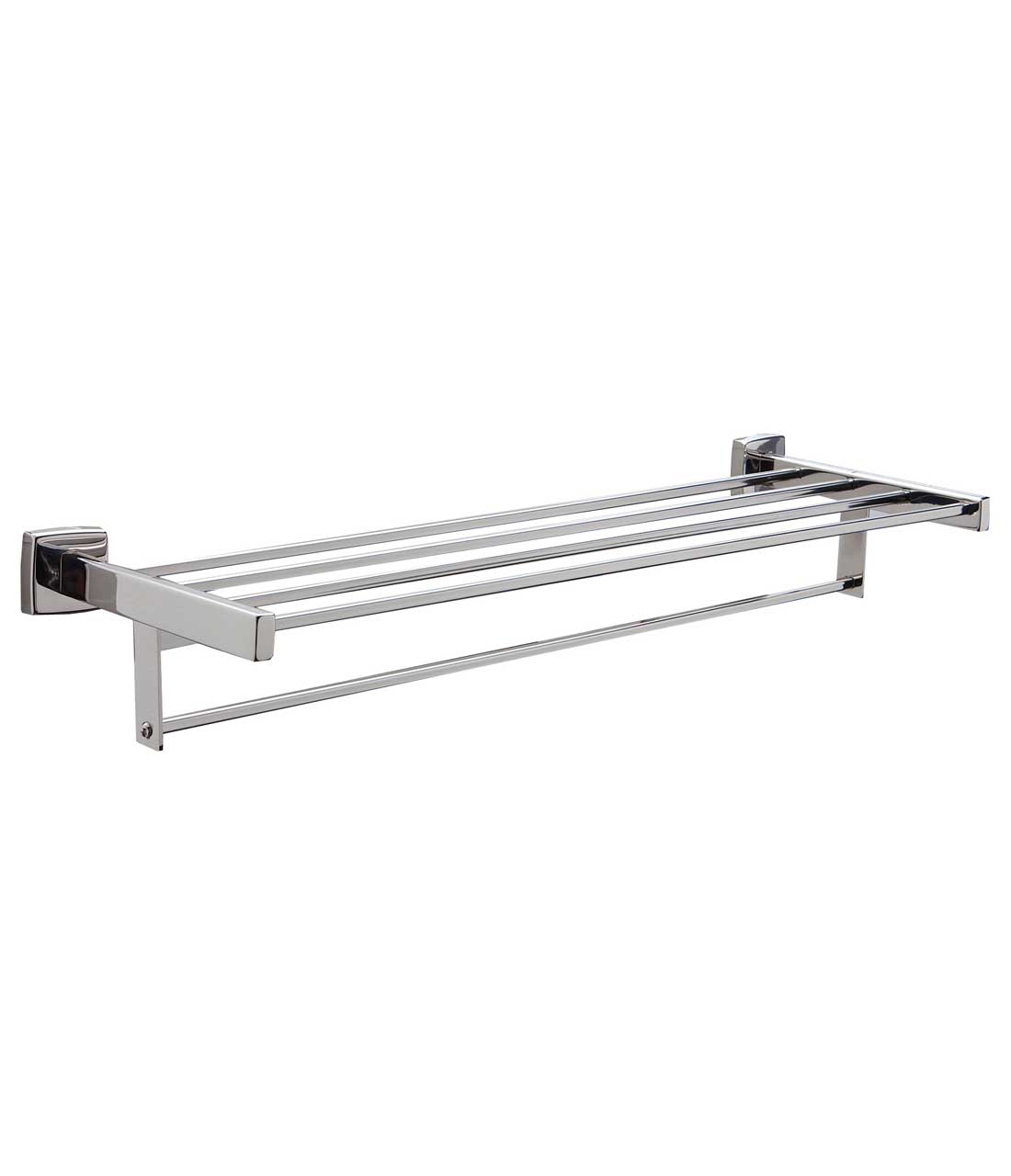 Surface-Mounted Towel Shelf with Towel Bar (Bright) - (Model #: 7676x24)-image
