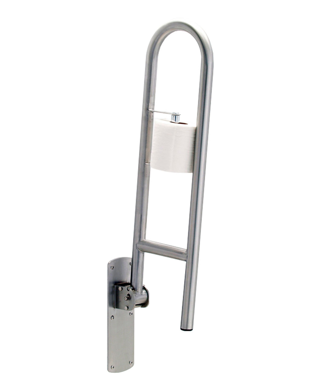Swing Up Grab Bar with Integral Toilet Paper Holder - (Model #: 125-swing-up-ph)-image