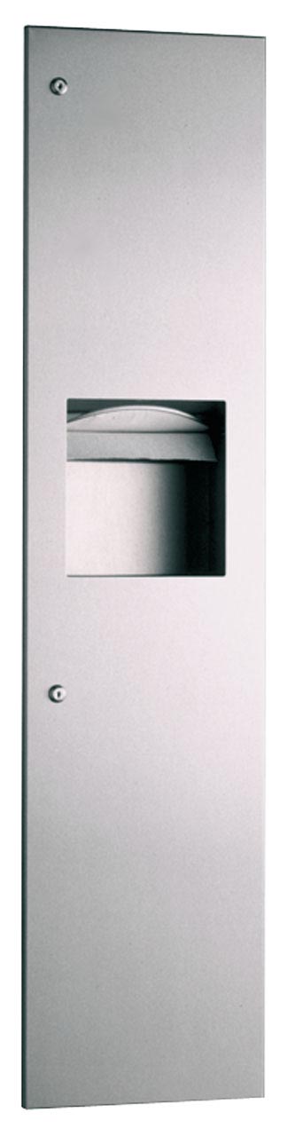 Recessed Coverall Combination Towel Dispenser and Waste Receptacle, 5-gal. (22-L) - (Model #: tw-9)-image