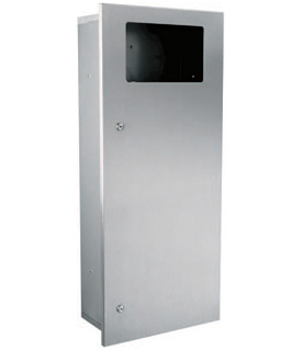 Recessed Coverall Waste Receptacle, 12 gal. (45.4 L) - (Model #: wr-15)-image